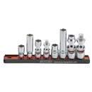 1/4 and 3/8 socket set for Porsche on connector strip, 8...