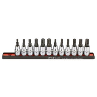 3/8 multi-tooth and ribe bit set on connector strip, 12 pcs.