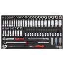 SFS 1/2 socket set with torque wrench, 84 pcs.