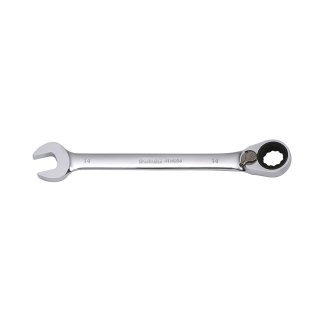 Combination wrench with ratchet, cranked, 12-point, 11mm