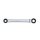 Double ring ratchet wrench, straight, E6XE8