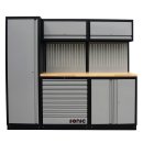 MSS 2300 mm wall unit with wooden worktop