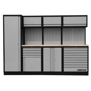 MSS 2803 mm wall unit with wooden worktop
