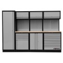 MSS 2803 mm wall unit with wooden worktop