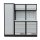 MSS 1958 mm wall unit with stainless steel worktop