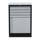 MSS 674 mm cabinet with door with stainless steel worktop