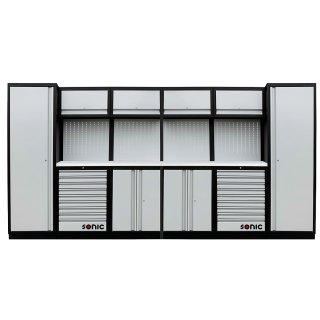 MSS 3916 mm wall unit with stainless steel worktop