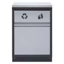 MSS 674 mm waste bin with stainless steel worktop