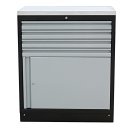 MSS 845 mm cabinet with door with stainless steel worktop