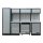 MSS 2803 mm wall unit with stainless steel worktop