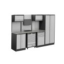 MSS 3107 mm wall unit with stainless steel worktop