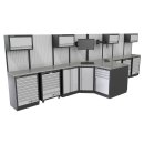 MSS 6140 mm wall unit with stainless steel worktop