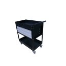 Workshop service trolley with 3 drawers, black