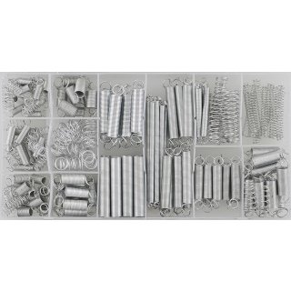 Extension and compression spring assortment 200 pieces.