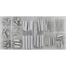 Extension and compression spring assortment 200 pieces.