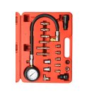 Cylinder test tool set in a case