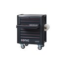Tool trolley (black) with tool kit for car electricians,...