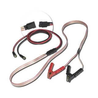 Juego de cables de carga 3 m 16 mm² rt / sw + 2,5 m dirección de cinta plana 16 mm ²; con tenazas escuadradas