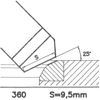 Formmesser 360 BX, 60°, Sondermesser