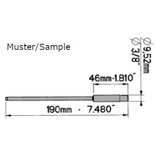 SERDI Führungspilot CS 14,10mm, L=190mm, Schaft Ø 3/8, L=46mm
